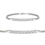 Round Gold Chain Bar Bracelet